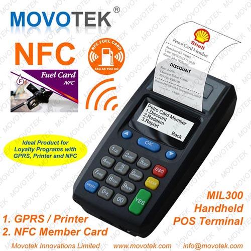 会員証の放送時間の topup のための Movotek GPRS プリンター GPRS POS 末端 SMS のプリンター