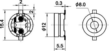 コンピュータ、12*5.5mm の電磁石のトランスデューサー、16949 証明される TS のための 3V SMD ブザー LCP